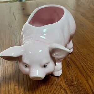 Pink Ceramic Pig Planter - Sponge Holder